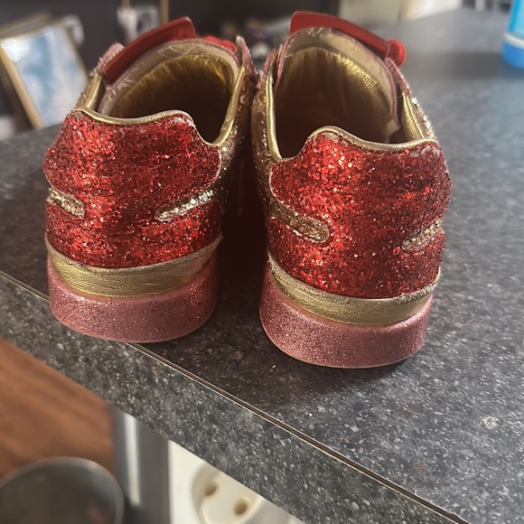 Dolce & Gabbana Gold,Red,Pink Glitter Sneakers Size 36 It - Picture 4 of 6